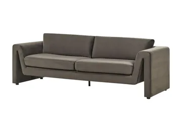 Durran Soffa 3-sits - Grå/Svart - Möbler - Vardagsrum - Soffor - Sammetssoffor
