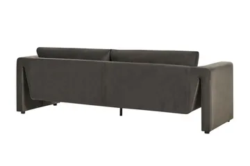 Durran Soffa 3-sits - Grå/Svart - Möbler - Vardagsrum - Soffor - Sammetssoffor