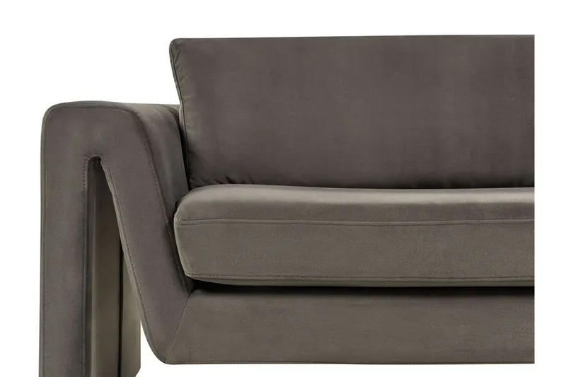 Durran Soffa 3-sits - Grå/Svart - Möbler - Vardagsrum - Soffor - Sammetssoffor