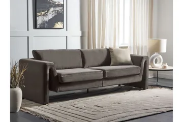 Durran Soffa 3-sits - Grå/Svart - Möbler - Vardagsrum - Soffor - Sammetssoffor