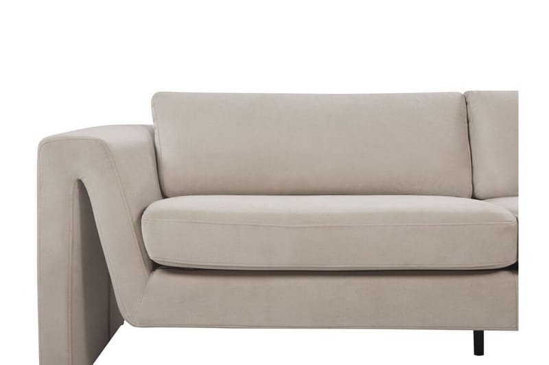 Durran Soffa 3-sits - Taupe/Svart - Möbler - Vardagsrum - Soffor - Sammetssoffor