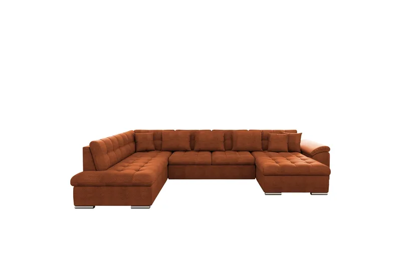 Dynir Soffa med Divan och Schäslong 4-sits, Orange