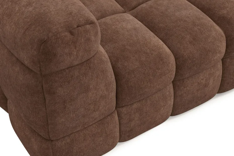 Elise 3-sits Bubblig Soffa - Brun - Möbler - Vardagsrum - Soffor - 3-sits soffor