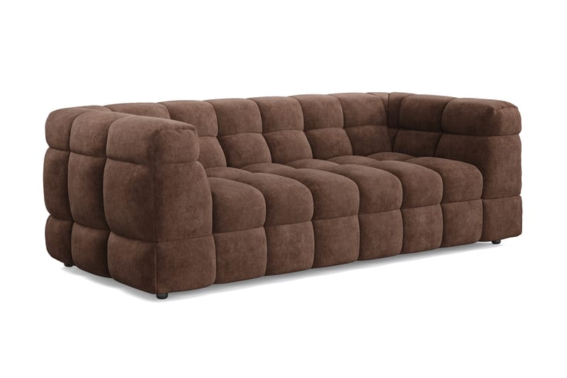 Elise 3-sits Bubblig Soffa - Brun - Möbler - Vardagsrum - Soffor - 3-sits soffor