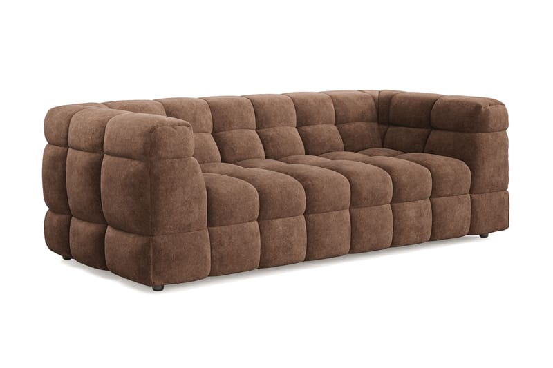 Elise 3-sits Bubblig Soffa - Brun - Möbler - Vardagsrum - Soffor - 3-sits soffor