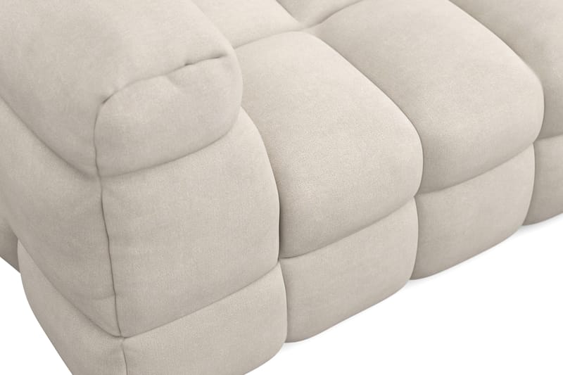 Elise 3-sits Bubblig Soffa med Divan Höger - Beige - Möbler - Vardagsrum - Soffor - Divansoffa & schäslong