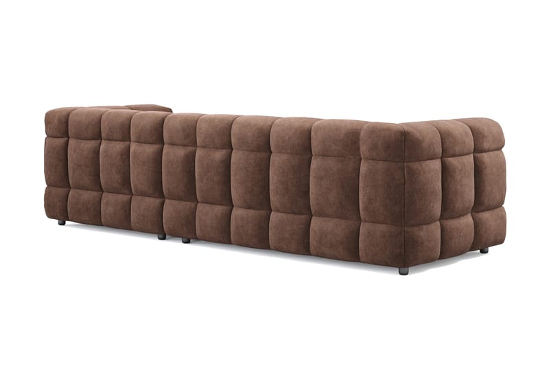 Elise 3-sits Bubblig Soffa med Divan Höger - Brun - Möbler - Vardagsrum - Soffor - Divansoffa & schäslong
