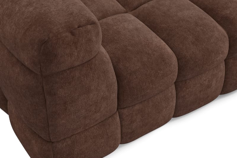 Elise 3-sits Bubblig Soffa med Divan Höger - Brun - Möbler - Vardagsrum - Soffor - Divansoffa & schäslong
