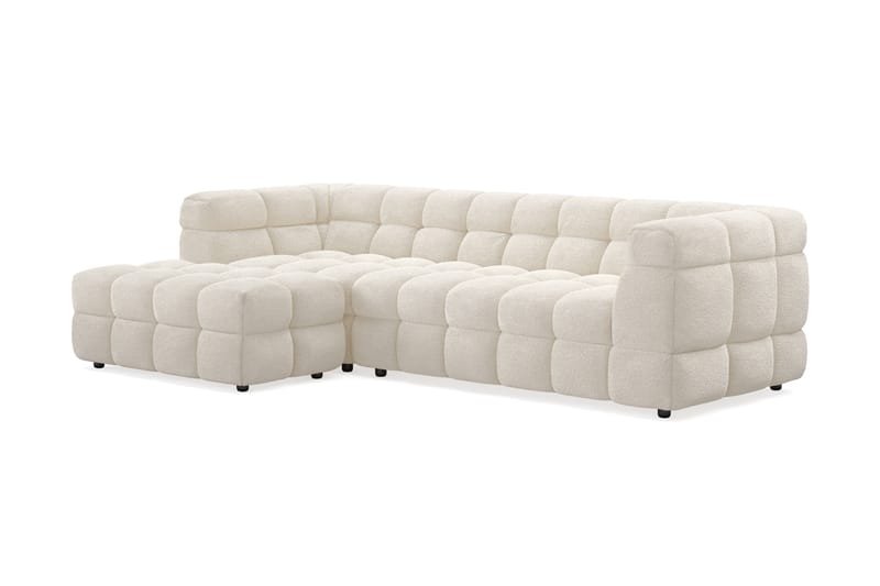 Elise 3-sits Bubblig Soffa med Divan Vänster - Beige Teddy - Möbler - Vardagsrum - Soffor - Divansoffa & schäslong