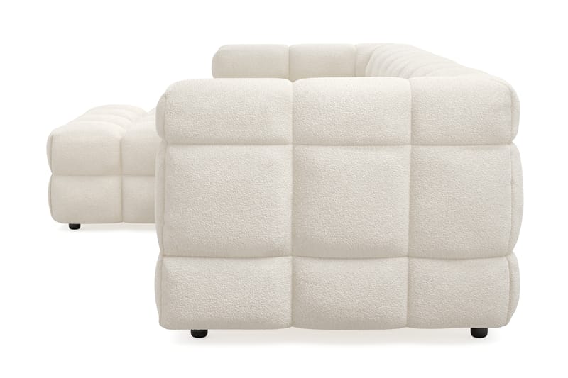 Elise 3-sits Bubblig Soffa med Divan Vänster - Beige Teddy - Möbler - Vardagsrum - Soffor - Divansoffa & schäslong