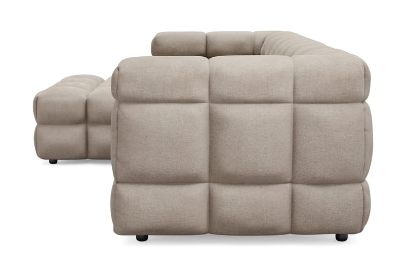 Elise 3-sits Bubblig Soffa med Divan Vänster - Beige - Möbler - Vardagsrum - Soffor - Divansoffa & schäslong