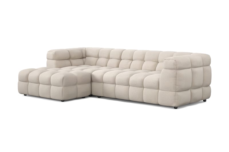 Elise 3-sits Bubblig Soffa med Divan Vänster - Beige - Möbler - Vardagsrum - Soffor - Divansoffa & schäslong