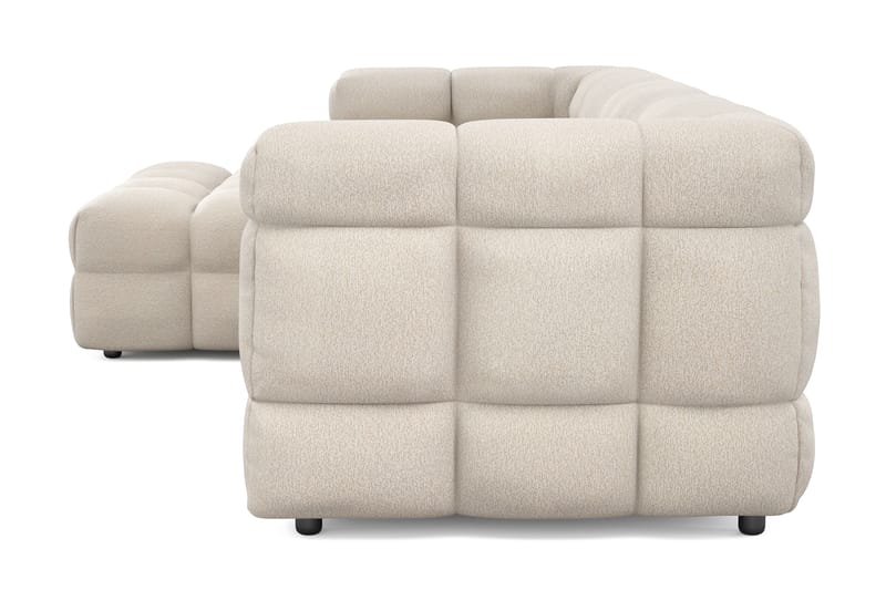 Elise 3-sits Bubblig Soffa med Divan Vänster - Beige - Möbler - Vardagsrum - Soffor - Divansoffa & schäslong