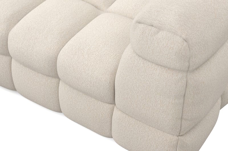 Elise 3-sits Bubblig Soffa med Divan Vänster - Beige - Möbler - Vardagsrum - Soffor - Divansoffa & schäslong