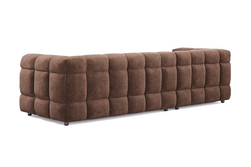 Elise 3-sits Bubblig Soffa med Divan Vänster - Brun - Möbler - Vardagsrum - Soffor - Divansoffa & schäslong