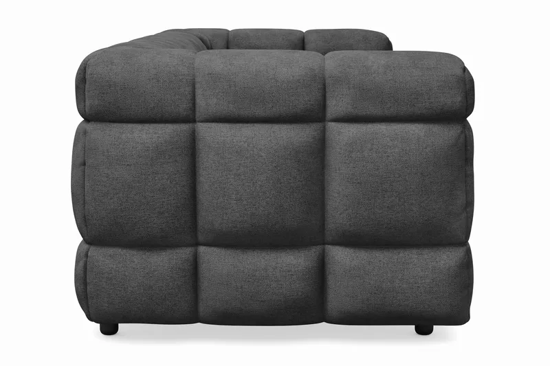 Elise 3-sits Bubblig Soffa - Mörkgrå - Möbler - Vardagsrum - Soffor - 3-sits soffor