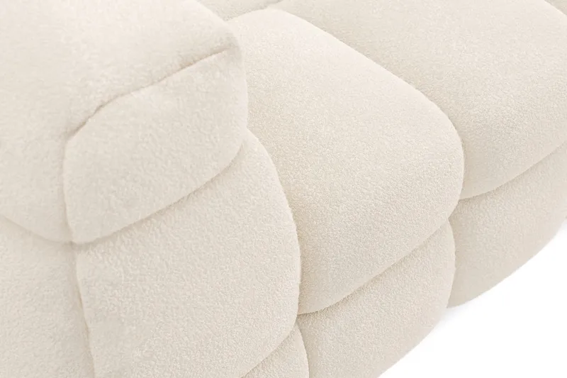 Elise 4-sits Bubblig Soffa med Divan Höger - Beige Teddy - Möbler - Vardagsrum - Soffor - Divansoffa & schäslong