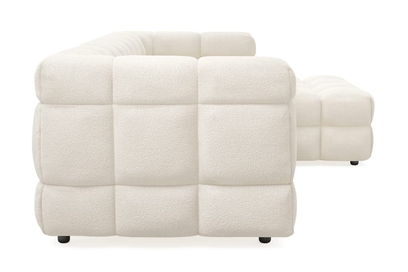 Elise 4-sits Bubblig Soffa med Divan Höger - Beige Teddy - Möbler - Vardagsrum - Soffor - Divansoffa & schäslong