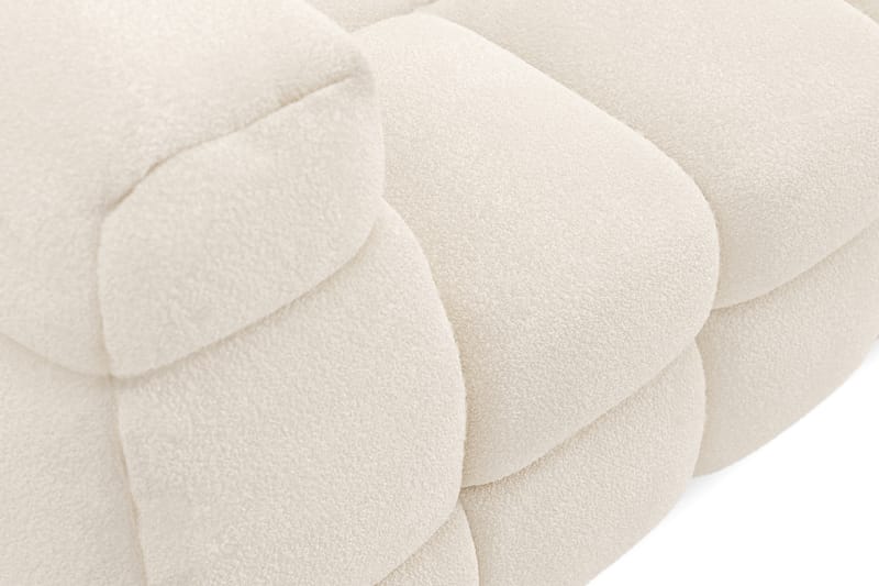 Elise 4-sits Bubblig Soffa med Divan Höger - Beige Teddy - Möbler - Vardagsrum - Soffor - Divansoffa & schäslong