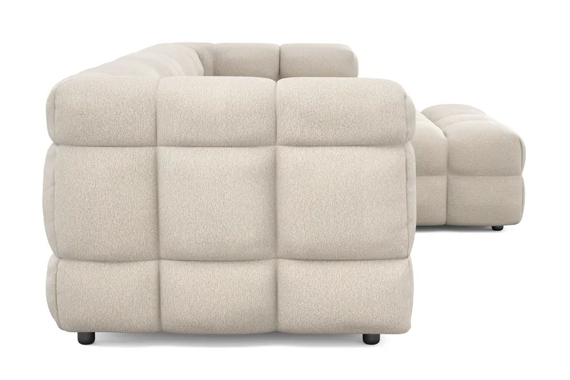 Elise 4-sits Bubblig Soffa med Divan Höger - Beige - Möbler - Vardagsrum - Soffor - Divansoffa & schäslong