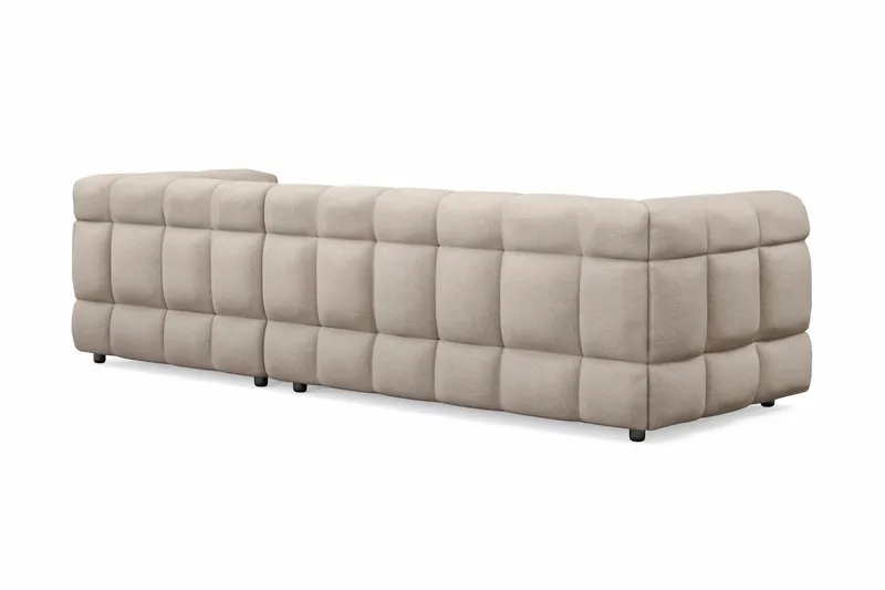 Elise 4-sits Bubblig Soffa med Divan Höger - Beige - Möbler - Vardagsrum - Soffor - Divansoffa & schäslong