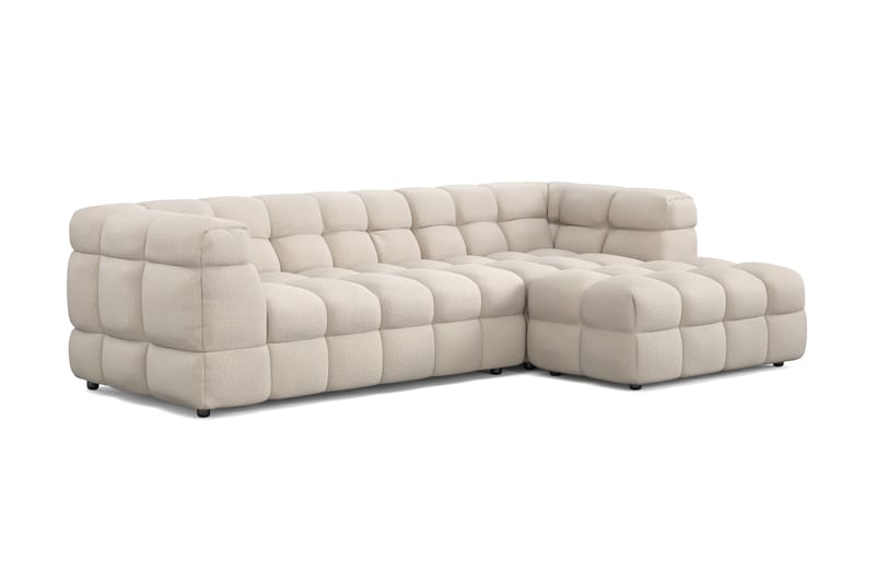 Elise 4-sits Bubblig Soffa med Divan Höger - Beige - Möbler - Vardagsrum - Soffor - Divansoffa & schäslong