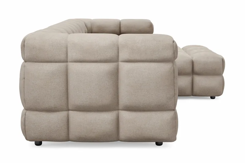 Elise 4-sits Bubblig Soffa med Divan Höger - Beige - Möbler - Vardagsrum - Soffor - Divansoffa & schäslong