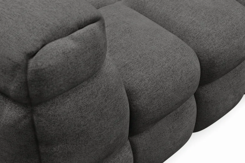 Elise 4-sits Bubblig Soffa med Divan Höger - Mörkgrå - Möbler - Vardagsrum - Soffor - Divansoffa & schäslong