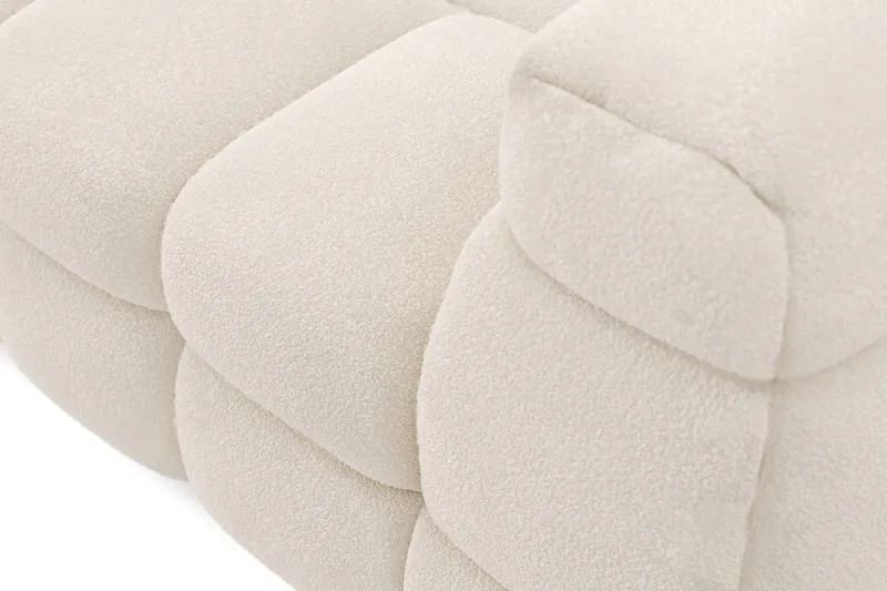 Elise 4-sits Bubblig Soffa med Divan Vänster - Beige Teddy - Möbler - Vardagsrum - Soffor - Divansoffa & schäslong