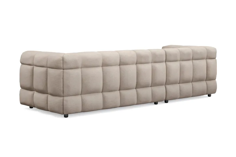 Elise 4-sits Bubblig Soffa med Divan Vänster - Beige - Möbler - Vardagsrum - Soffor - Divansoffa & schäslong