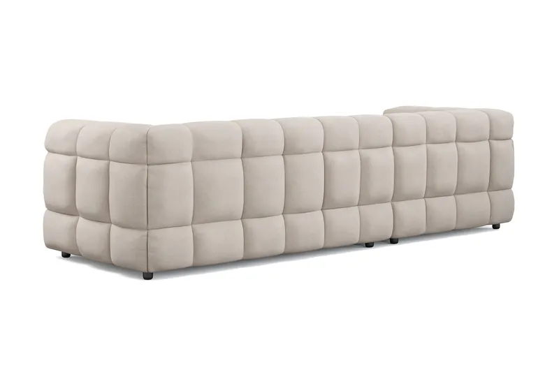 Elise 4-sits Bubblig Soffa med Divan Vänster - Beige - Möbler - Vardagsrum - Soffor - Divansoffa & schäslong