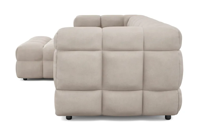 Elise 4-sits Bubblig Soffa med Divan Vänster - Beige - Möbler - Vardagsrum - Soffor - Divansoffa & schäslong