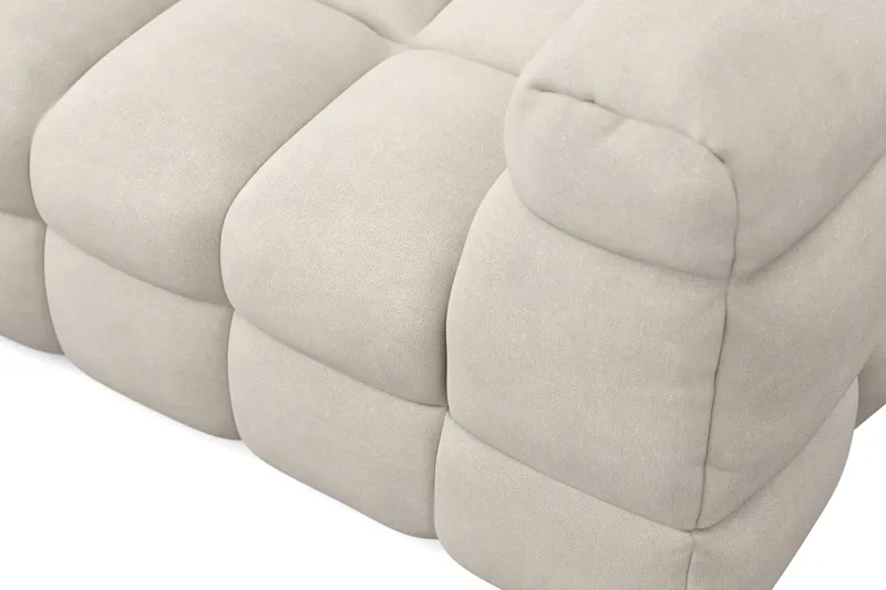 Elise 4-sits Bubblig Soffa med Divan Vänster - Beige - Möbler - Vardagsrum - Soffor - Divansoffa & schäslong