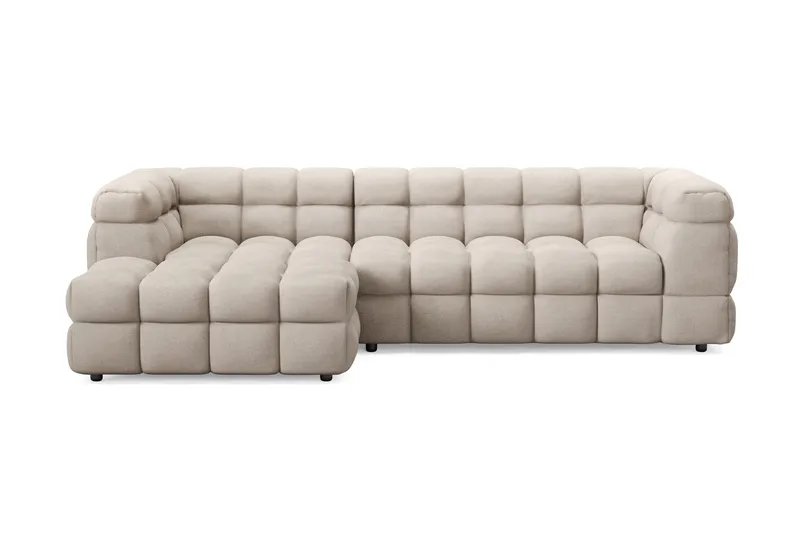 Elise 4-sits Bubblig Soffa med Divan Vänster - Beige - Möbler - Vardagsrum - Soffor - Divansoffa & schäslong