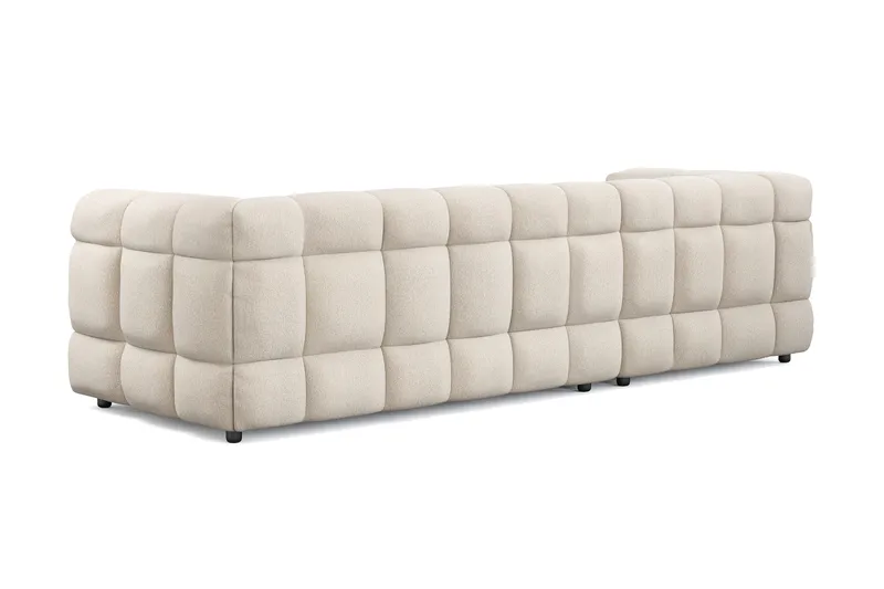 Elise 4-sits Bubblig Soffa med Divan Vänster - Beige - Möbler - Vardagsrum - Soffor - Divansoffa & schäslong