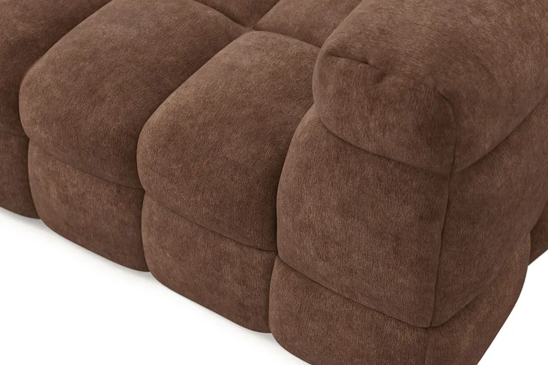 Elise 4-sits Bubblig Soffa med Divan Vänster - Brun - Möbler - Vardagsrum - Soffor - Divansoffa & schäslong