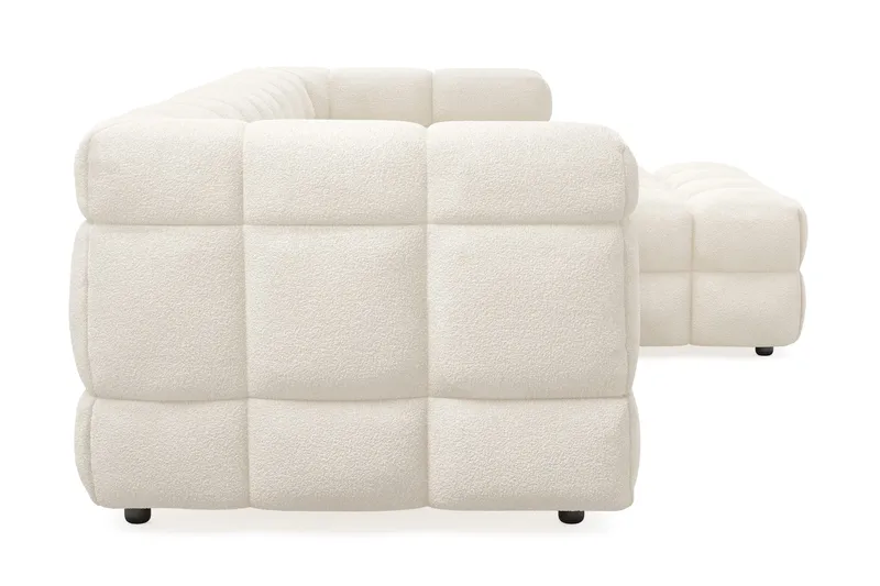 Elise 4-sits Högervänd L-formad Bubblig Divansoffa 274 cm i Bouclé - Gräddvit - Möbler - Vardagsrum - Soffor - Divansoffa & schäslong