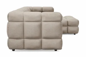 Elise 4-sits Högervänd L-formad Bubblig Divansoffa 274 cm i Tyg - Beige - Möbler - Vardagsrum - Soffor - Divansoffa & schäslong