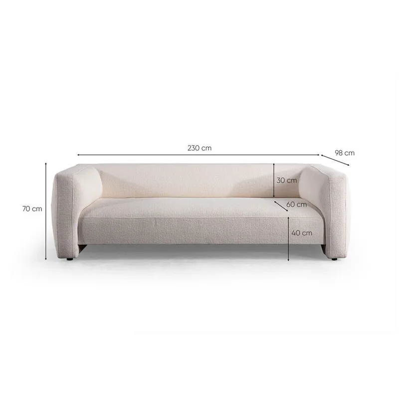 Elvaris 3-sits Soffa - Vit - Möbler - Vardagsrum - Soffor - 3-sits soffor