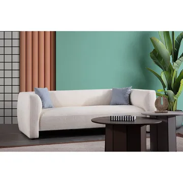 Elvaris 3-sits Soffa - Vit - Möbler - Vardagsrum - Soffor - 3-sits soffor