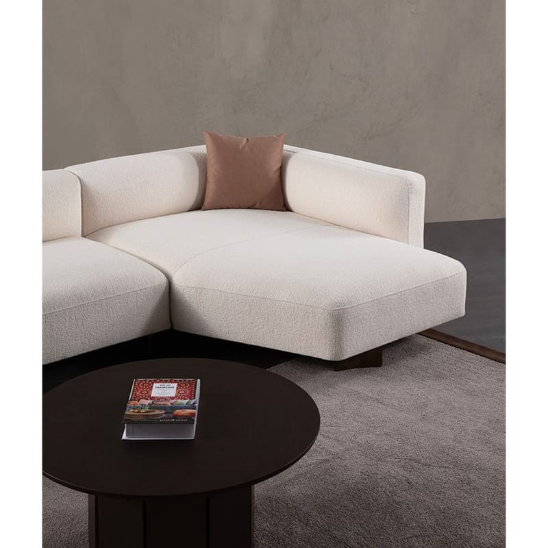 Elvaris 4-sits Soffa med Divan - Vit - Möbler - Vardagsrum - Soffor - Divansoffa & schäslong