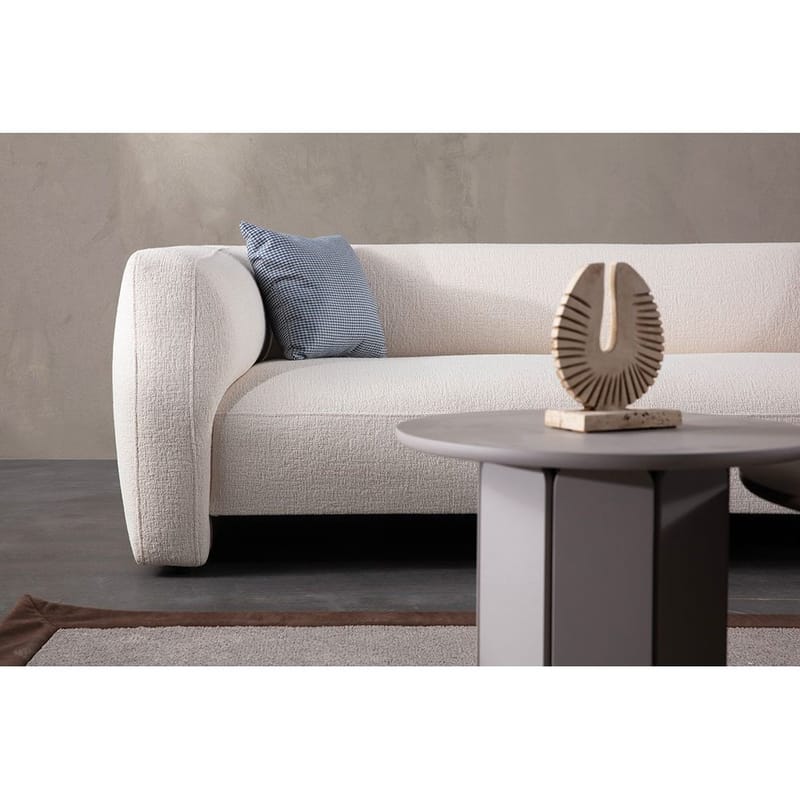 Elvaris 4-sits Soffa med Divan - Vit - Möbler - Vardagsrum - Soffor - Divansoffa & schäslong