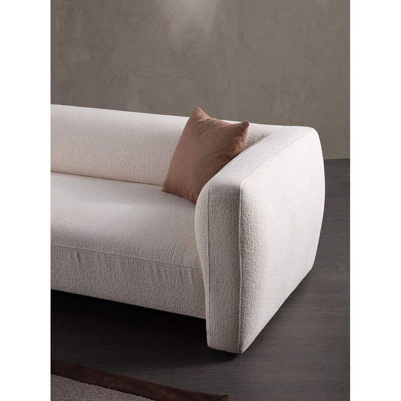 Elvaris 4-sits Soffa med Divan - Vit - Möbler - Vardagsrum - Soffor - Divansoffa & schäslong