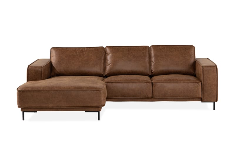 EMRIK 2-sits Soffa med Divan Vänster Bonded Leather - Divansoffa & schäslong - Skinnsoffor