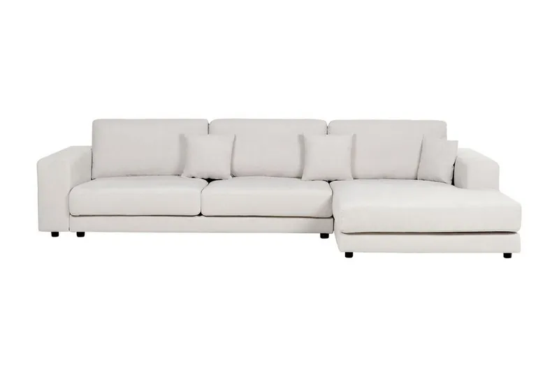 Ersi Hörnsoffa 4-sits, Vit/Svart