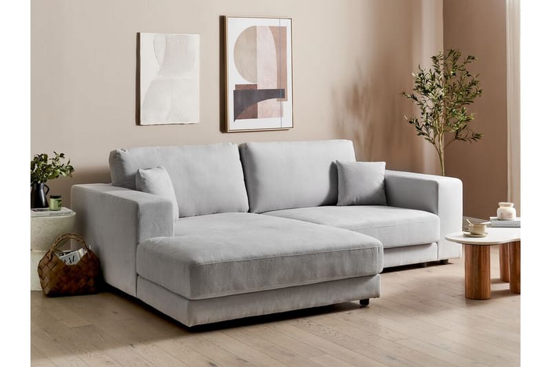 Ersi Soffa med Divan 3-sits - Grå/Svart - Möbler - Vardagsrum - Soffor - Divansoffa & schäslong