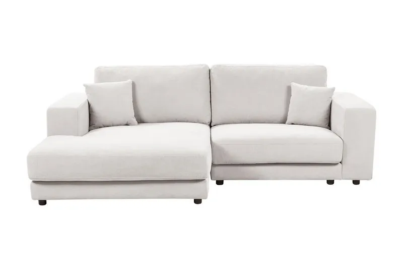 Ersi Soffa med Divan 3-sits, Vit/Svart