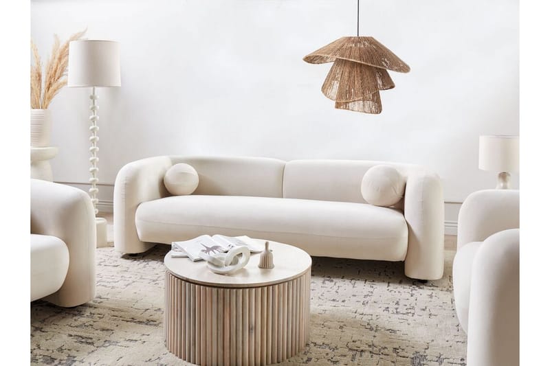 Fabion Soffa 3-sits - Cream - Möbler - Vardagsrum - Soffor - Sammetssoffor