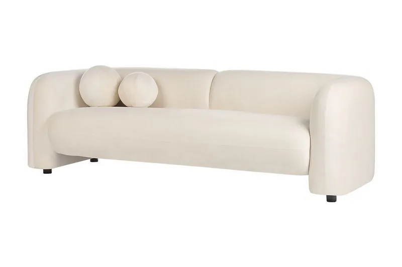 Fabion Soffa 3-sits - Cream - Möbler - Vardagsrum - Soffor - Sammetssoffor