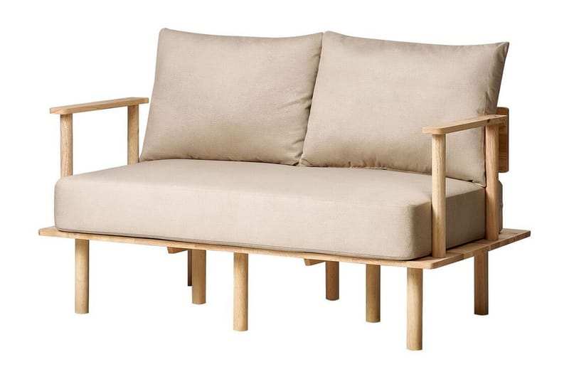 Fadey Soffa 2-sits - Beige/Ljust trä - Möbler - Vardagsrum - Soffor - 2-sits soffor